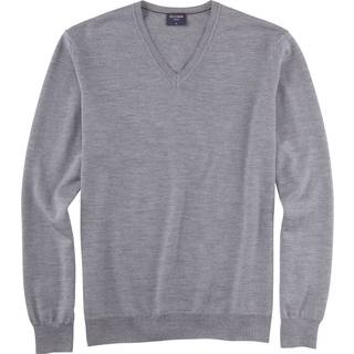 OLYMP Herren Pullover grau unifarben