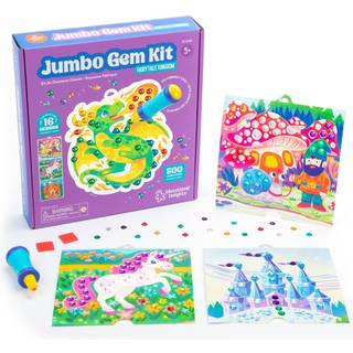Uddannelsesmæssig indsigt Jumbo Gem Kit - Kunst og håndværk til børn Toddler Art Supplies Toddler DIY Sensory Activity Gift til piger og drenge i