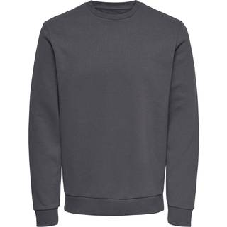 ONLY & SONS Crew Neck Sweatshirt i Grey Pinstripe til herre
