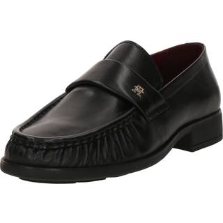 TH Monogram Leather Pleated Loafers