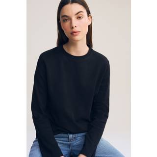 Next Black Long Sleeve Heavyweight Crew Neck T-Shirt