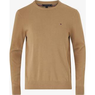Essential Cotton Crew Neck Striktrøje, Safari Canvas, M