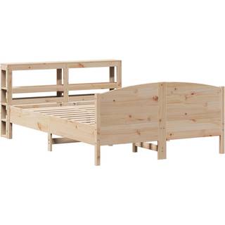 Sengeramme Uden Madras Massivt Fyrretræ - Naturfarvet / 150 x 200 cm