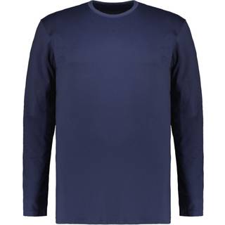 Mey Herren Longsleeve blau Mikrofaser/Funktion unifarben