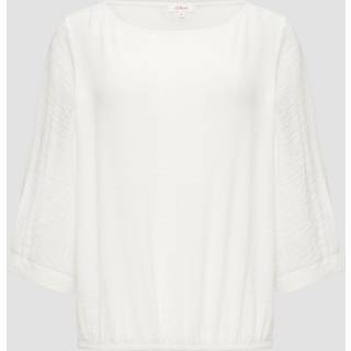 Brushed Rib Cotton T-shirt - White - XXS
