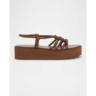 Gianvito Rossi Hebe leather platform sandals - brown - EU 40.5