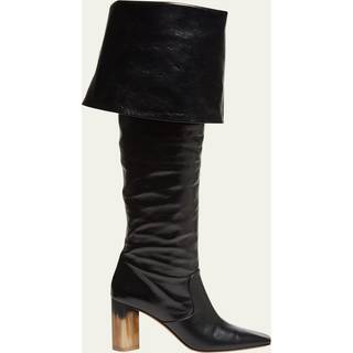 Chloé Georgia 90 leather knee-high boots - black - EU 39.5