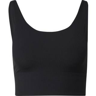 Nike Zenvy Rib Longline-sports-bh med indlæg og med let støtte til kvinder - sort - M
