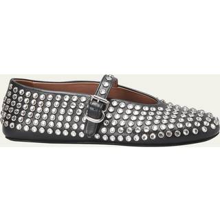 AlaÃ¯a Embellished leather ballet flats - black - EU 39.5