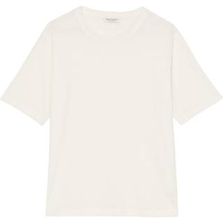 Brushed Rib Cotton T-shirt - White - M