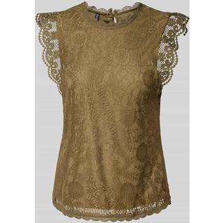 PIECES PIECES Green Lace Detail Top