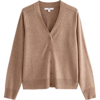 Next Camel Soft Touch Button Up Knitted Cardigan