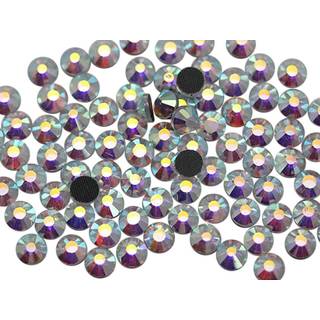 Allstarco SS10 Crystal AB Y001AB Hotfix Flat Back Crystal Rhinestones DMC Jern p? Strass til neglekunstvarme Set Gems Embelishments (10 brutto) -