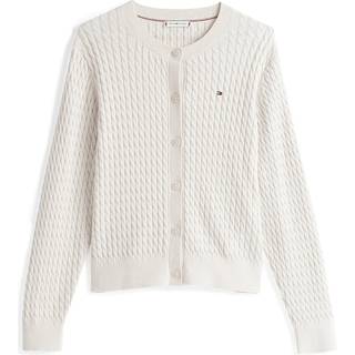 Cable Knit Crew Neck Cardigan