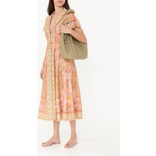 Zimmermann Acacia belted linen shirt dress - pink - XXS