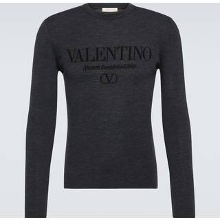 Valentino Logo virgin wool sweater - grey - EU 46