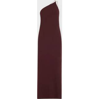 Vince One-shoulder crÃªpe maxi dress - burgundy - XL