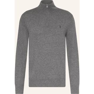 All Saints AllSaints Grey Kilburn Zip Funnel Jumper