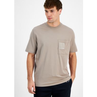 Armani Exchange Crew Neck Logo T Shirt Brown