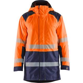 Blåkläder 4457 High Vis Vinterparkajakke / High Vis Vinterparkajakke - 2XL - High Vis Orange/Marineblå