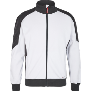 ENGEL Galaxy Sweat Cardigan med krave Hvid/Antrazitgrå 8830-233 XS