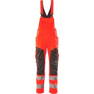 MASCOT ACCELERATE SAFE overall med knælommer, hi-vis rød/mørk antracit - 76C58
