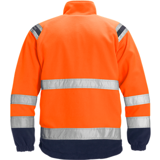 Fristads 119625 Hi Vis vindtæt fleece jakke kl.3 4041 / Arbejdsjakke Hi-Vis Orange/Marine 3XL