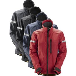 Snickers 1207 allroundwork, damesoftshelljakke sort M lang