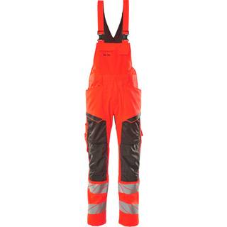 MASCOT ACCELERATE SAFE overall med knælommer, hi-vis rød/mørk antracit - 82C48