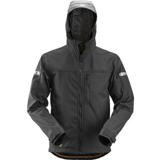 Snickers 1229 allroundwork, softshelljakke med hætte sort 4XL lang