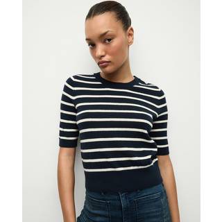 Veronica Beard Shana striped cashmere sweater - blue - XS