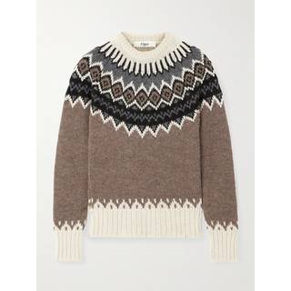 ChloÃ© Fair Isle wool and cashmere sweater - brown - L