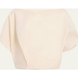 Khaite Niles cotton and silk organza top - white - L