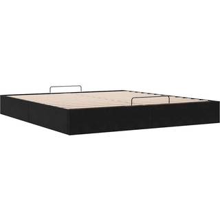 osmannisk sengeramme uden madras 160x200 cm fløjl sort