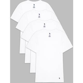 U.S. Polo Assn. Herre Undershirt-4 Pack Crew Neck Short Sleeve T-shirt White X-Large