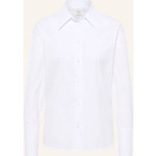 shirt-blouse in white plain