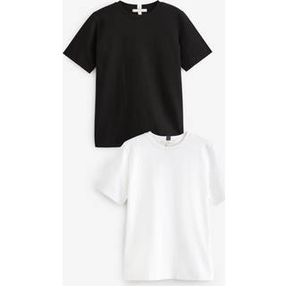 Next Black/White Short Sleeve Heavyweight T-Shirts 2 Pack