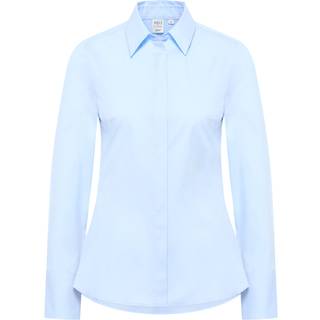 shirt-blouse in light blue plain