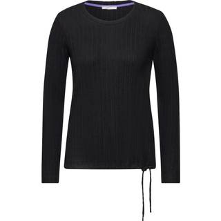 Slim Long Sleeve Waffle T-shirt - Black - L