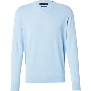 bugatti Herren Pullover blau unifarben