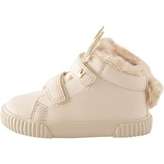 Next Bone White Bunny Standard Fit (F) Touch Fasten Strap High Top Trainers