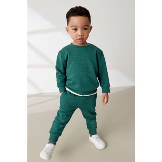 Next Green Plain Jersey Sweatshirt and Joggers Set (3mths-7yrs)