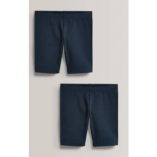 Next Navy Blue Regular Length Cotton Rich Stretch Cycle Shorts 2 Pack (3-16yrs)