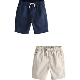 Next Navy Blue/Stone Cream Regular Fit Pull-On Shorts (3-16yrs)