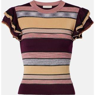 Ulla Johnson Cecile ruffled striped top - multicoloured - M