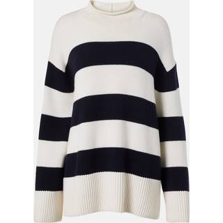 Vince Striped wool and cotton sweater - white - L