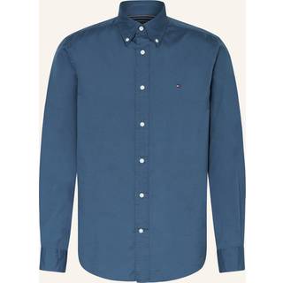 Tommy Hilfiger Tommy Hilfiger Blue Regular Fit Flex 100% Cotton Poplin Shirt