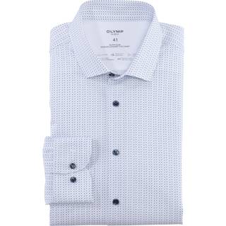 OLYMP Herren Hemd blau gemustert Slim Fit