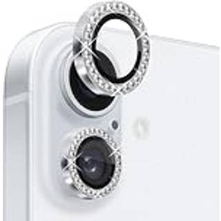 NORTHJO Kameralinsebeskyttelse med Strass til iPhone 16 / 16 Plus, Hærdet Glas