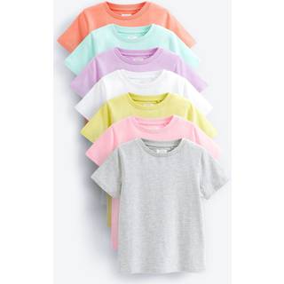Next Multi Pastel Plains T-Shirts 7 Pack (3-16yrs)